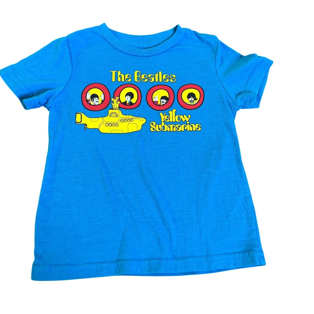 The Beatles Yellow Submarine Blue Graphic T-Shirt Toddler Size 18M Band Tee